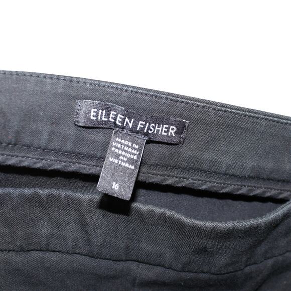 Eileen Fisher Black Ankle Length Trousers Pants Size 16 - Picture 4 of 4
